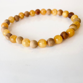 سوار عنبر البلطيق الأصلي المصنوع يدويًا عالي الجودة باللون الليموني الشفاف