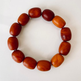 Vintage Amber Bracelet, Old Amber Bracelet