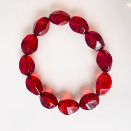 سوار عنبر البلطيق الأصلي المصنوع يدويًا عالي الجودة باللون الليموني الشفاف