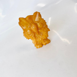 🎥 Sculpture of a Owl made of Baltic Amber