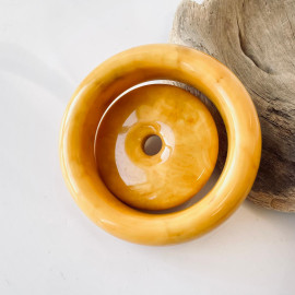 Natural Butterscotch Amber Jewelry Set, Bangle Bracelet, One Piece of Pure Baltic Amber, High Quality