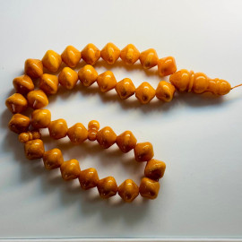 Old German Pressed Baltic Amber Misbaha Prayer