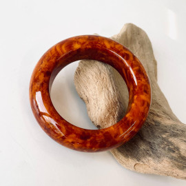 سوار مصنوع يدويًا من العنبر، كهرمان بني عتيق