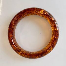 سوار عنبر البلطيق الأصلي المصنوع يدويًا عالي الجودة باللون الليموني الشفاف