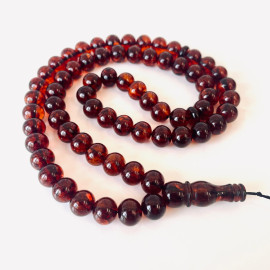 Dark Cognac Natural Baltic Amber Islamic Prayer