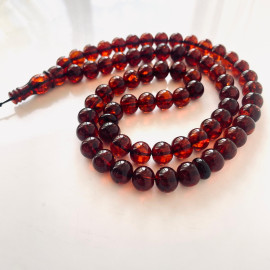 Dark Cognac Natural Baltic Amber Islamic Prayer
