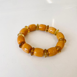 Yellow Amber Bracelet, Natural Amber Beads