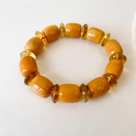 Yellow Amber Bracelet, Natural Amber Beads
