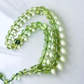 Green Amber Misbaha 33 Beads Handmade