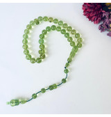 Green Amber Misbaha 33 Beads Handmade
