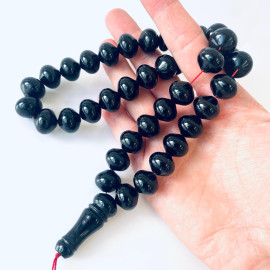 
Cherry Baltic Amber Tasbih Prayer, Deep Red Color Baltic Amber Islamic Prayer