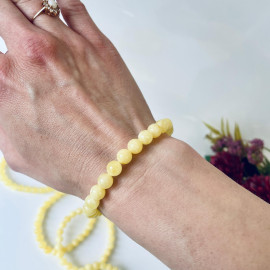 Yellow Delicate Baltic Beaded Amber Bracelet