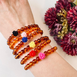 Natural Cognac Amber, Bracelet Baltic Amber 12*18mm