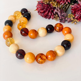 Genuine Baltic Yellow Baltic Amber bracelet beads 16mm