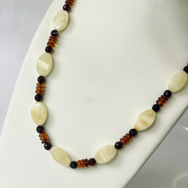 Amber Necklace Red Color Amber Round Beads Necklace