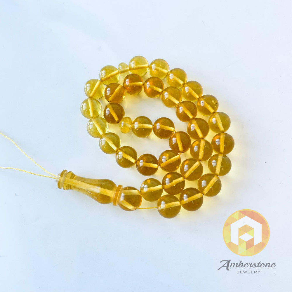 Lemon Baltic Amber Prayer Beads