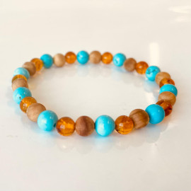 Natural Cognac Amber, Bracelet Baltic Amber 12*18mm