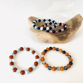 Delicate Beaded Bracelet, Vintage Amber