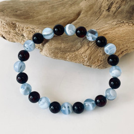 Delicate Beaded Bracelet, Cherry Amber