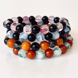 سوار عنبر البلطيق الأصلي المصنوع يدويًا عالي الجودة باللون الليموني الشفاف