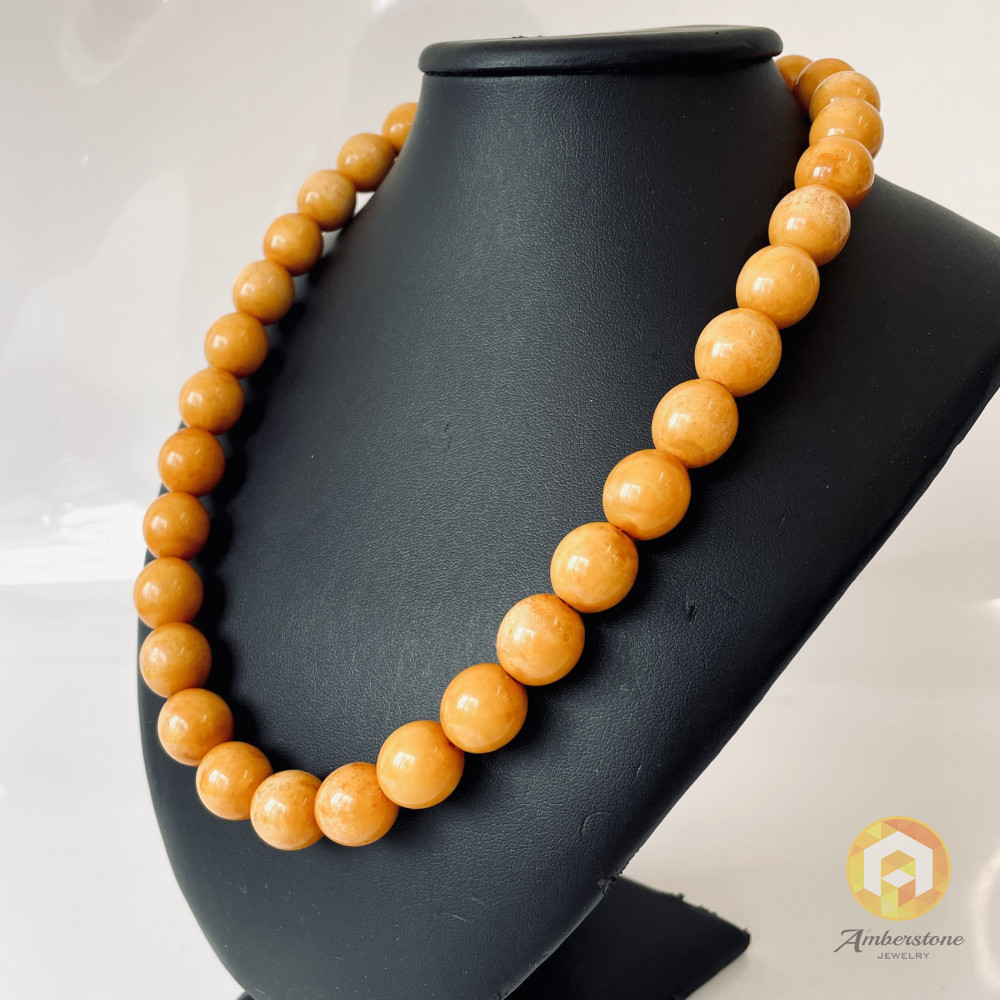 Natural Orange Baltic Amber Necklace