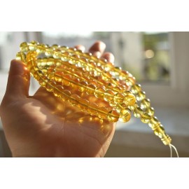 Tasbih Rosary of Baltic Amber Massive 10 mm Beads 54 g Yellow Amber Islamic Misbaha
