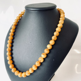 Milky White Baltic Amber Necklace 59.46 grams