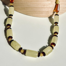 الأبيض مسبحة الصلاة 45.5 عنبر البلطيق حجر