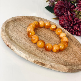 سوار بوهو شيك عنبر وردي-برتقالي: مجوهرات مصنوعة...