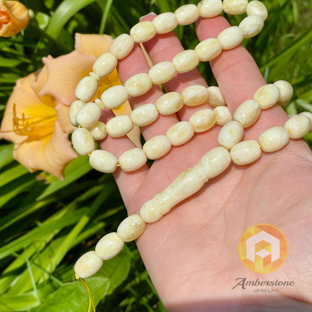 Islamic Amber Prayer Beads, 45 Beads Tasbih