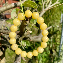 White Baltic Amber Beaded Bracelet, Beuatiful Jewelry