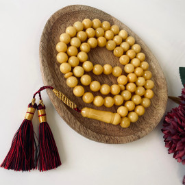 كونياك عنبر طبيعي سبحة اسلامية مصنوعة من كهرمان...