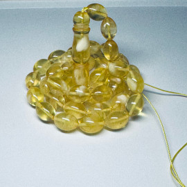 صلاة إسلامية عنبر النمر الطبيعي 45 خرزة، مسبحة عنبر البلطيق