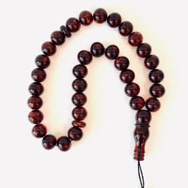 Cherry Amber Islamic Prayer, Natural Amber 33 Tasbih, Daily Prayer