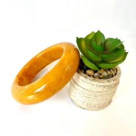 Natural Bangle Bracelet, Butterscotch Amber Bangle