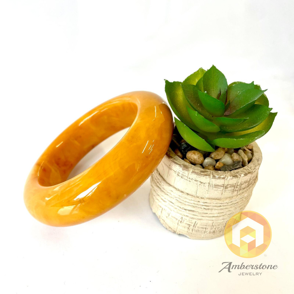 Natural Bangle Bracelet, Butterscotch Amber Bangle
