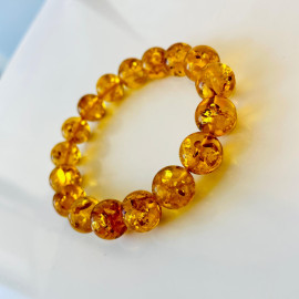 سوار الكونياك العنبر ، صناعة يدوية 74.5 جرام