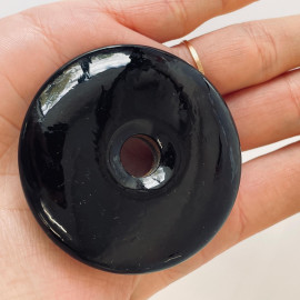 Cherry Amber Pendant, Amber Donut in Cherry Color, Natural Baltic Donut Pendant