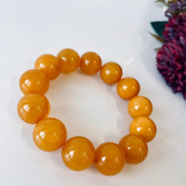 Premium Quality Genuine Baltic Orange Baltic Amber bracelet beads 18mm