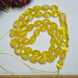 خرز العنبر الإسلامي ذو البرميل الرقيق، مسبحة العنبر