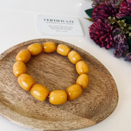 Premium Quality Genuine Baltic Orange Baltic Amber bracelet beads 18mm