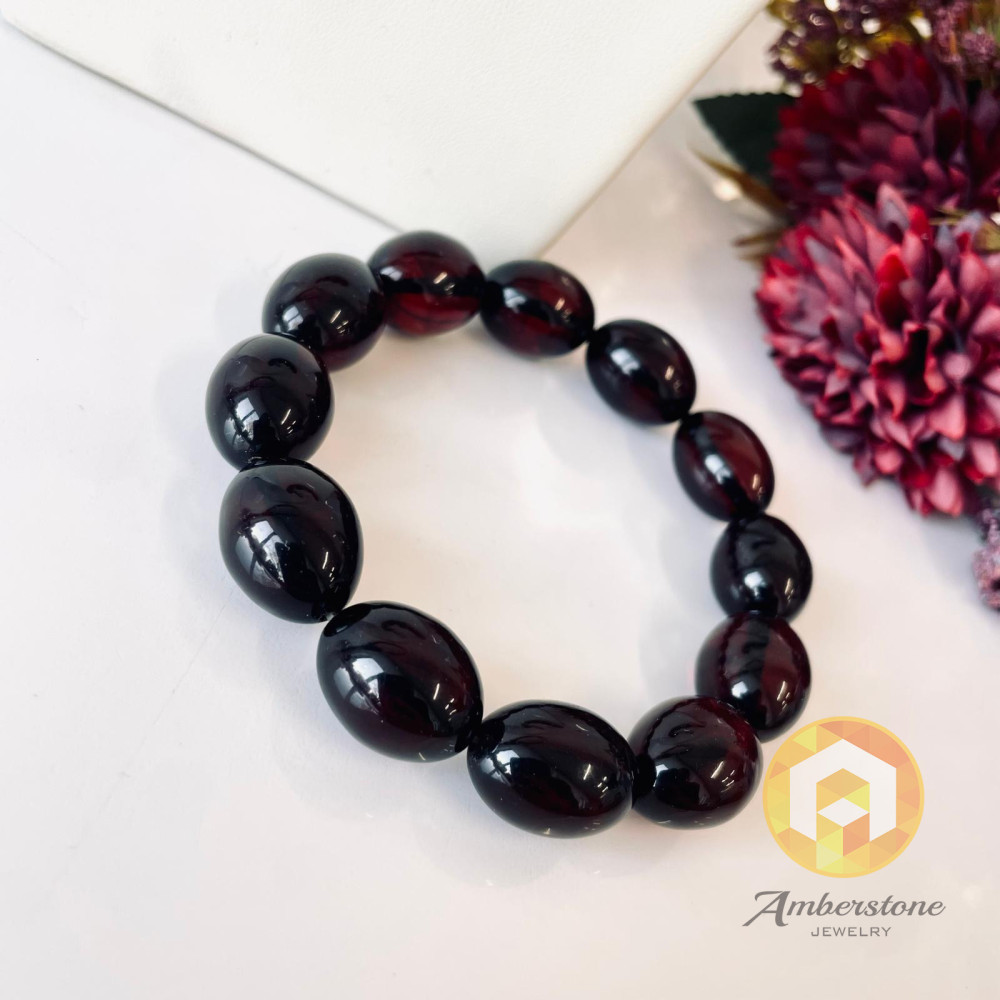 Premium Quality Genuine Baltic Orange Baltic Amber bracelet beads 18mm