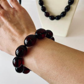 Premium Quality Genuine Baltic Orange Baltic Amber bracelet beads 18mm