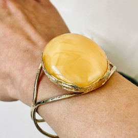 Bracelets Natural Yellow Amber Gold Surrounds