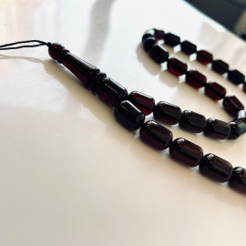 Cherry Amber Daily Prayer Beads, Cherry Amber Color Misbaha