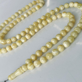 خرز العنبر الإسلامي ذو البرميل الرقيق، مسبحة العنبر