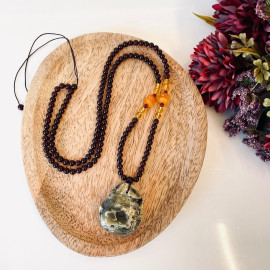 Premium Quality Genuine Baltic Amber Donut Pendant in Yellow Tiger