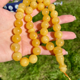 صلاة إسلامية عنبر النمر الطبيعي 45 خرزة، مسبحة عنبر البلطيق