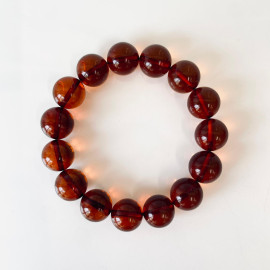 Cherry Round Amber Beads, Cherry Bracelet made of Amber