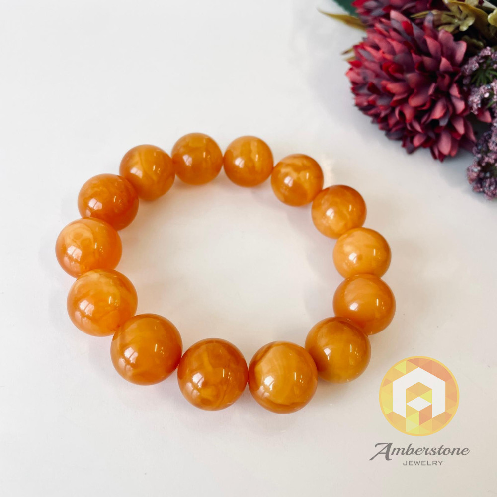 Vintage Amber Baltic Amber bracelet beads 20mm